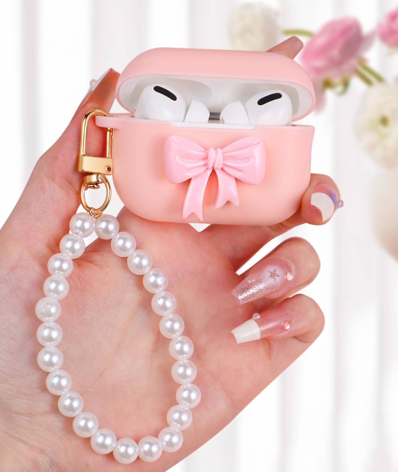 Boaretiu for Airpods Pro 2nd Generation/for Airpods Pro Case for Women Girls Girly - Cute Kawaii with Keychain Girlish Stylish Cover Shell for Air Pod