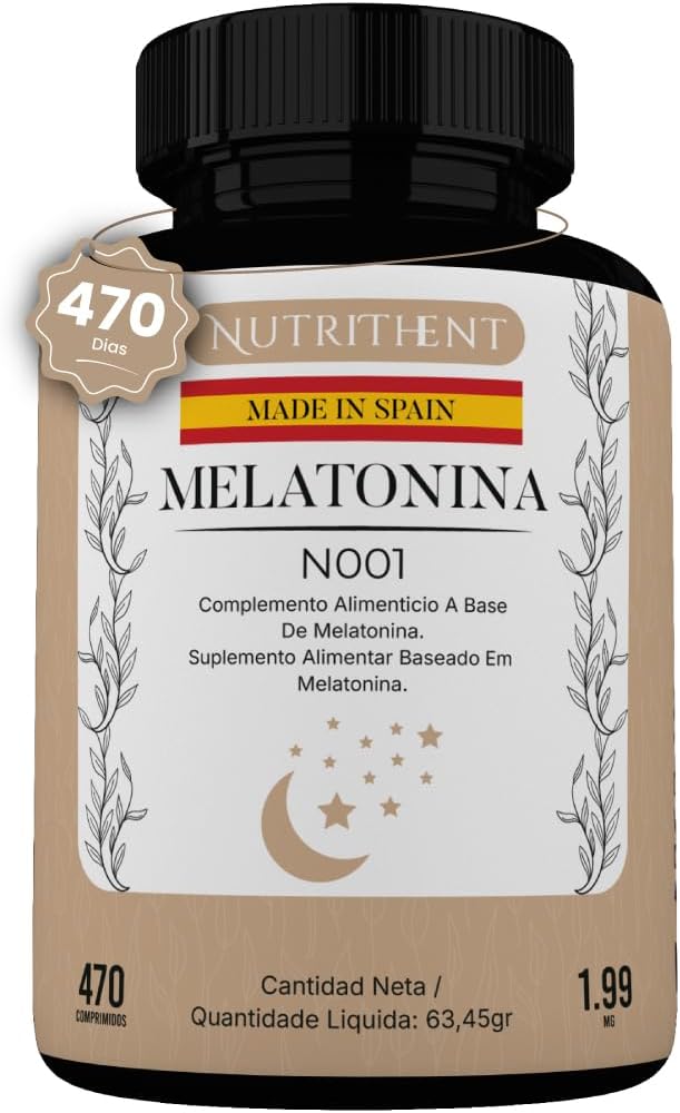 470 Micro Comprimidos Melatonina Pura 1,99 mg | Rápida Asimilación | Suministro para 470 días | Ayuda con el insomnio y trastornos del sueño | Vegano sin OMG | Fabricado en España