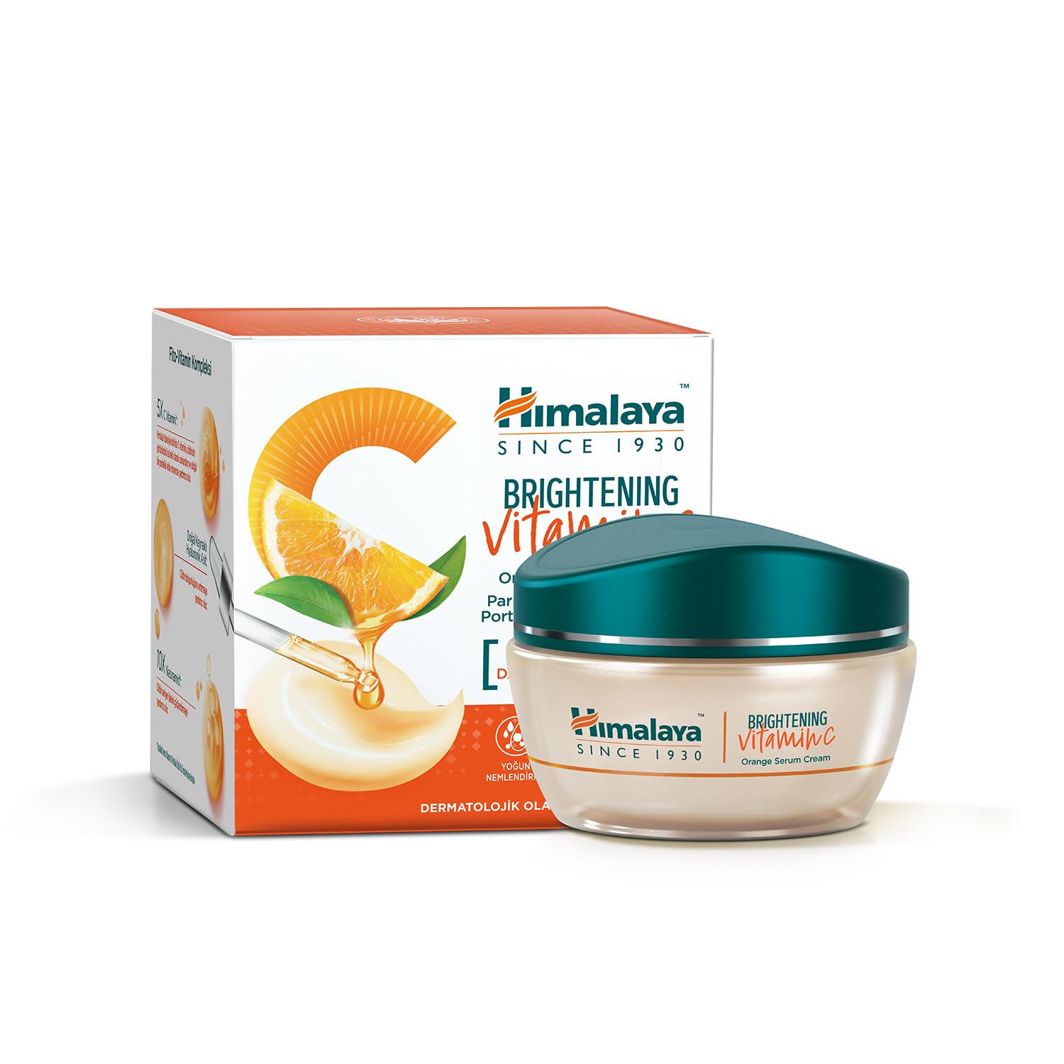Himalaya Since 1930 Vitamin C Parlaklık Veren Ton Eşitleyici Portakal Özlü Serum İçerikli Nemlendirici 50 ml, C Vitamini