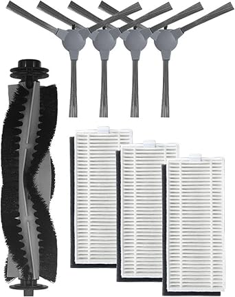 Replacement Parts Accessories Compatible for Coredy R3500 R3500s R550 R500+ R650 R600 R700 R750 R580 Robot Vacuum Cleaner, Main Side Brush Filter