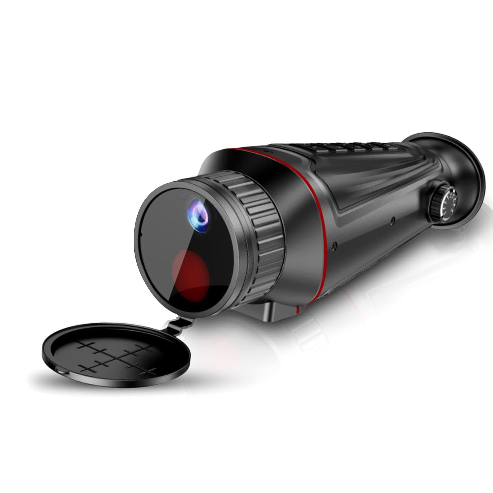 4K Monoculaire Thermique, Lunette Vision Nocturne Chasse, 300m Portée de Détection, Zoom Numérique 8X, 32 Go de RAM pour L'exploration en Extérieur, L'observation de La Faune