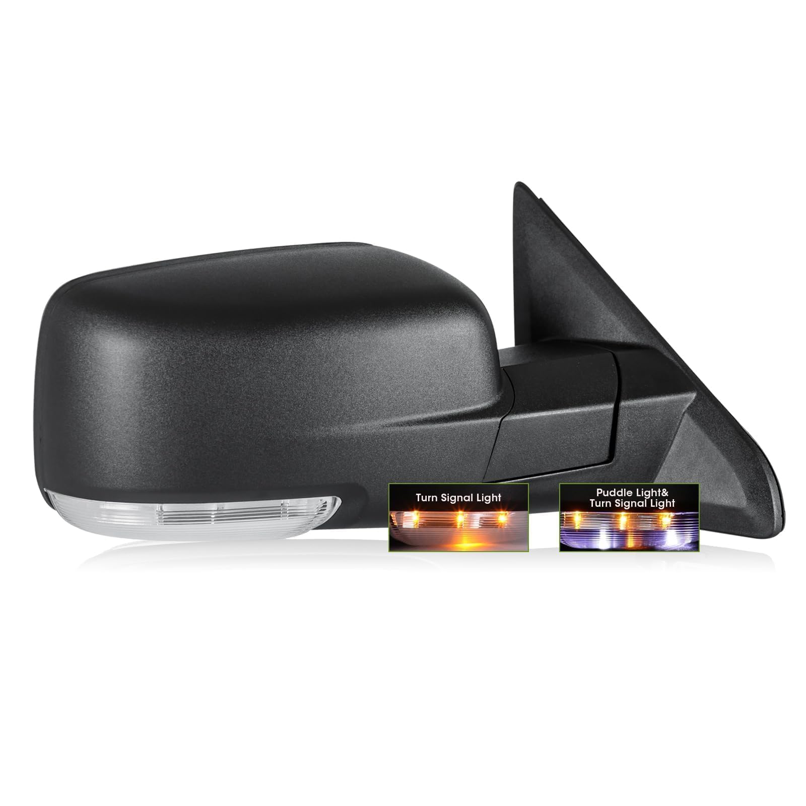 SIZIOM Passenger Side Mirror for 2009-2018 Ram 1500 2010-2018 Ram 2500 3500 2019-2024 1500 Classic Tow Mirror Power Heated Turn Signal Puddle Light