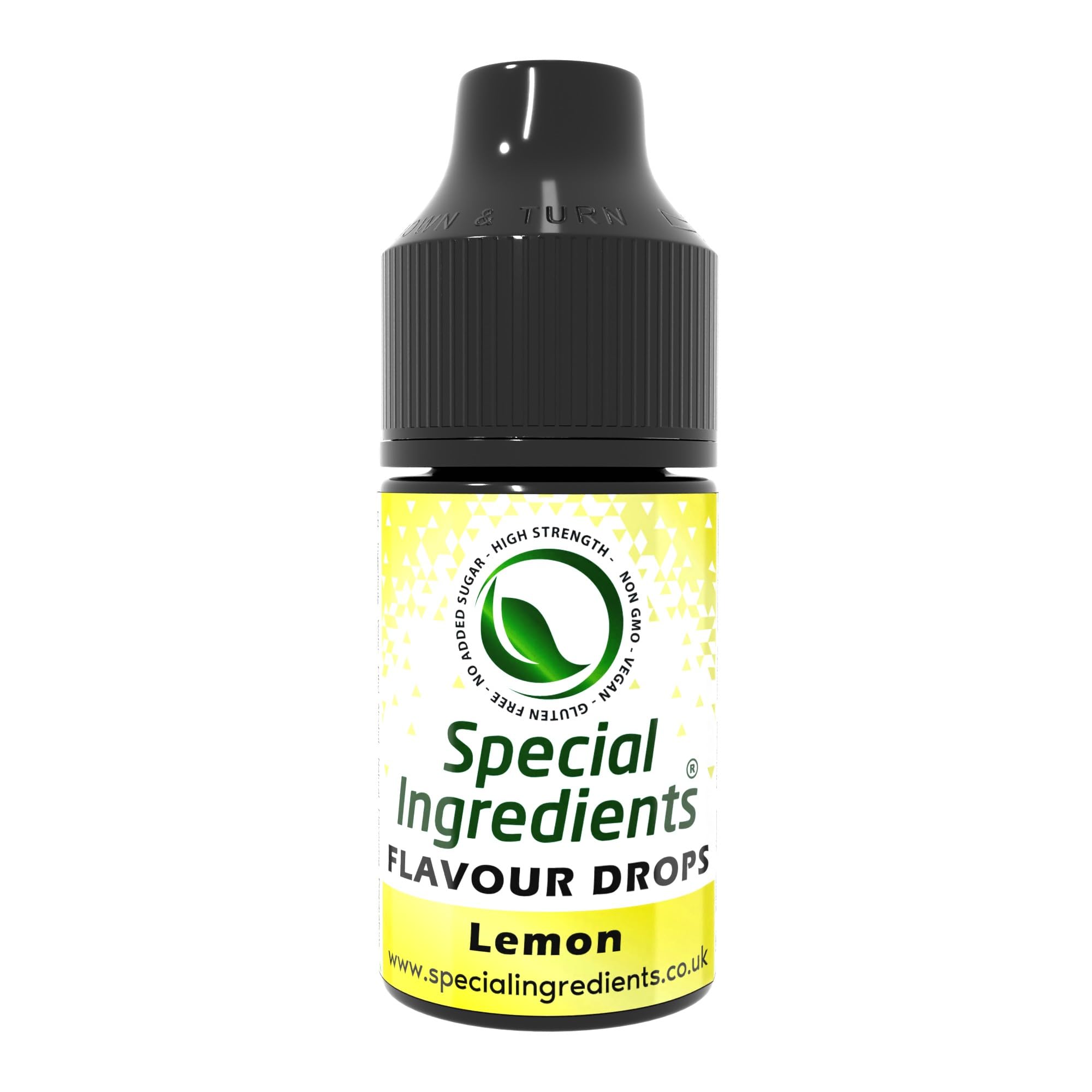 Special Ingredients Flavour Drops Lemon, 1 L | Zitrone-Geschmackstropfen, Lebensmittelaroma, Vegane Geschmackstropfen, Für Backen, Speisen und Getränke, Zuckerfrei