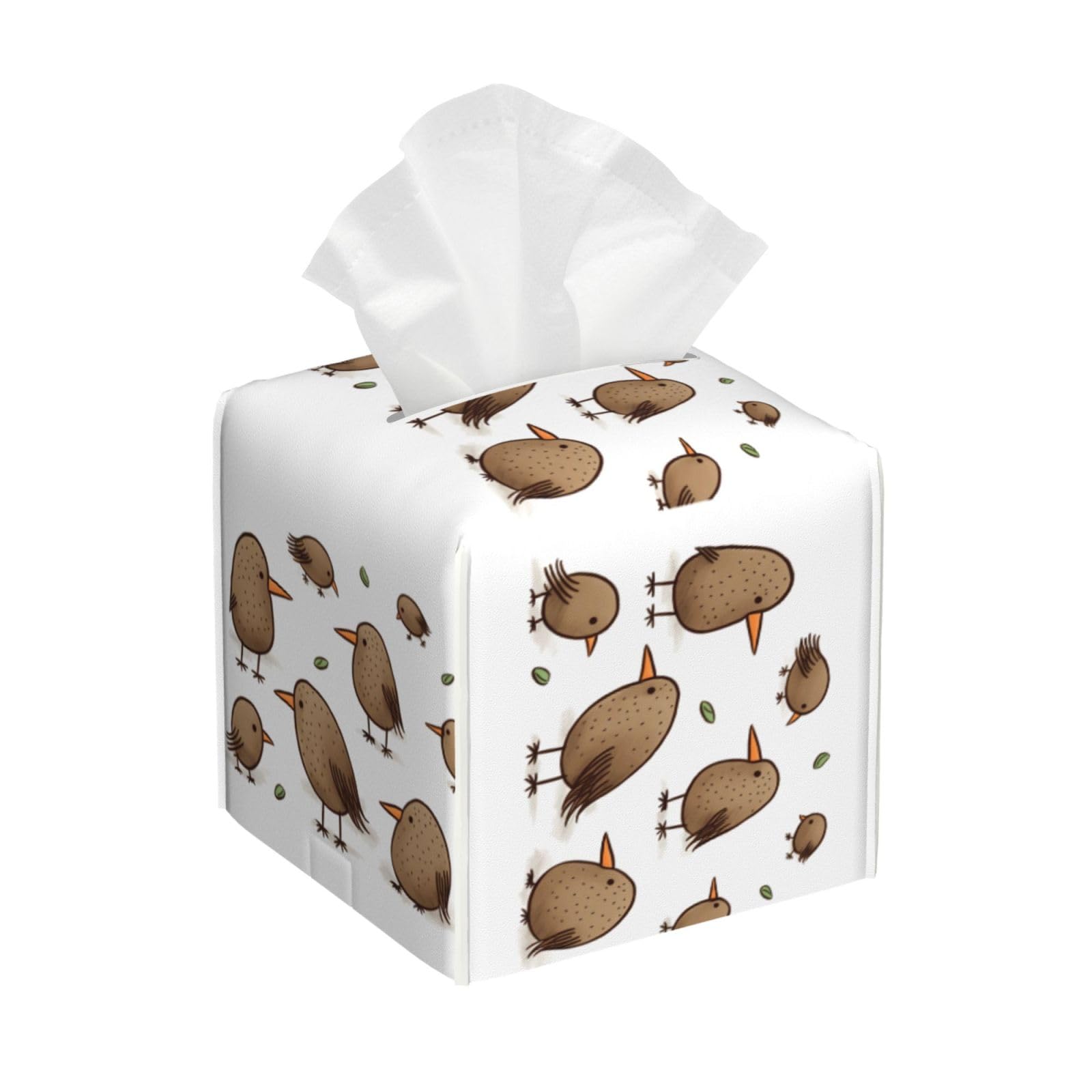 Kiwi Birds Cute Tissue Box Cover Square Cube Boxes