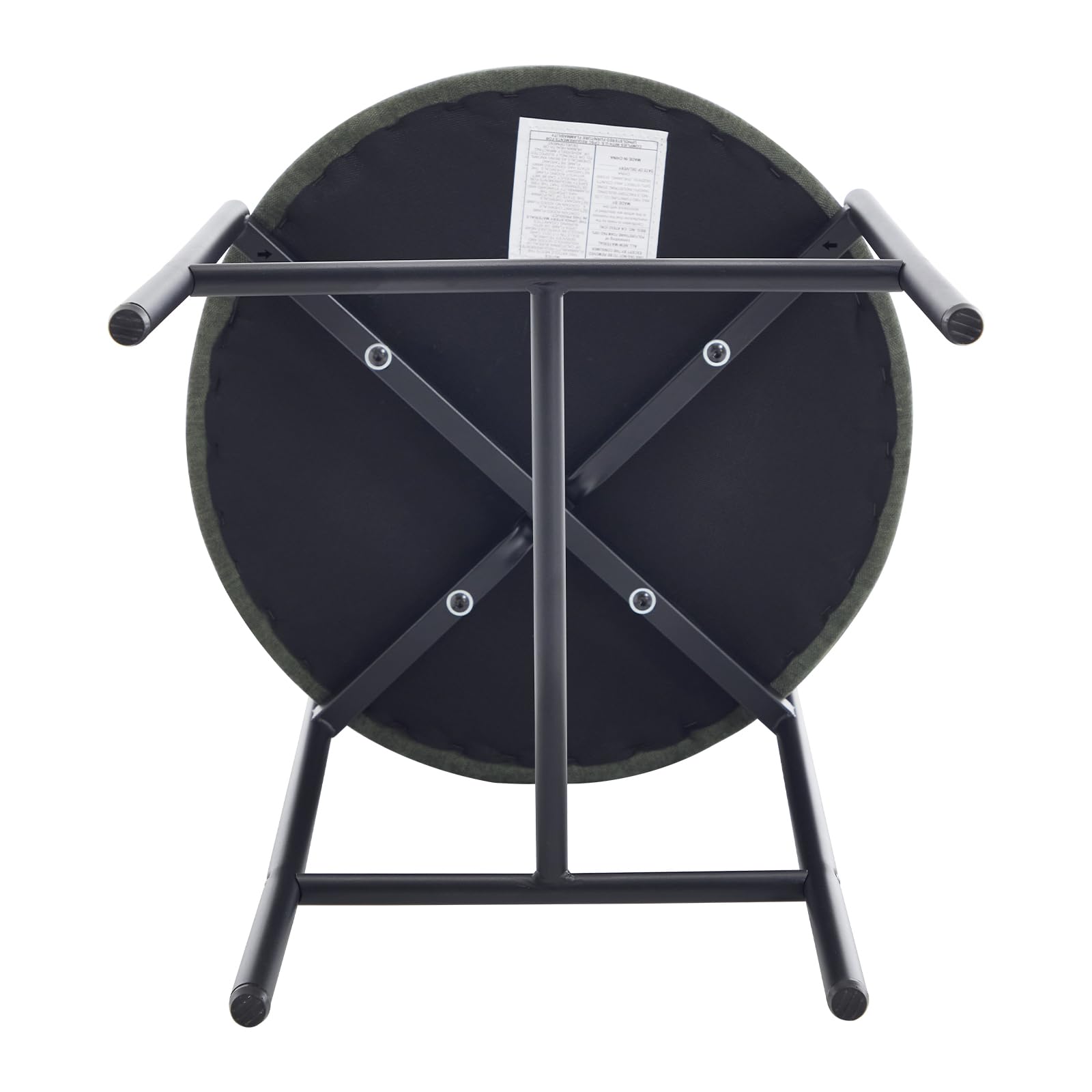 Set di 2 Sgabelli da Bar Sgabelli da Bancone in Chenille con Gambe Metalliche,Sgabelli Cucina Stile industriale con Poggiapiedi in Metallo,Verde