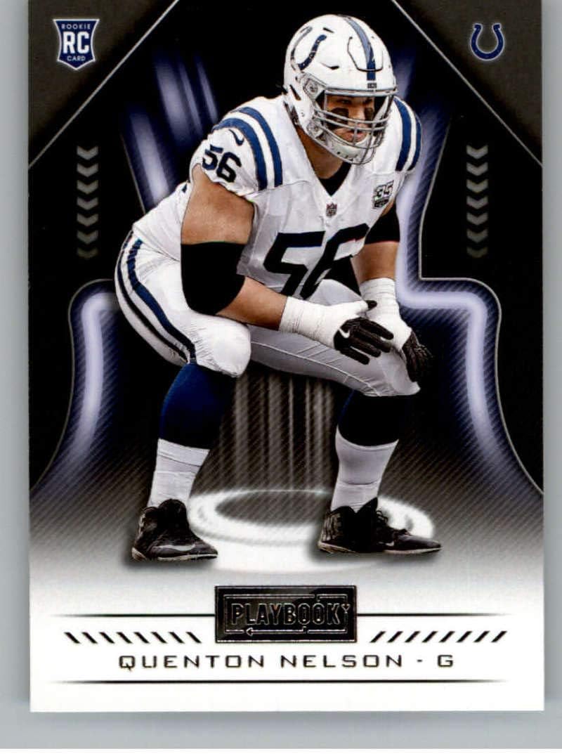 2018 Playbook Football #138 Quenton Nelson RC Rookie Card Indianapolis Colts Rookie Official NFL Card Produced by Panini