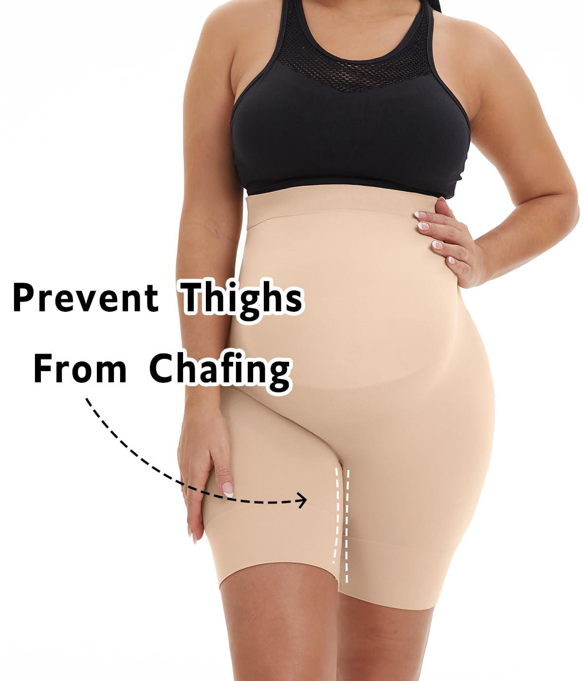 Pantalones cortos de maternidad de 15 cm, para embarazo, yoga, entrenamiento, ropa deportiva para mujer, suaves como la mantequilla — view 4