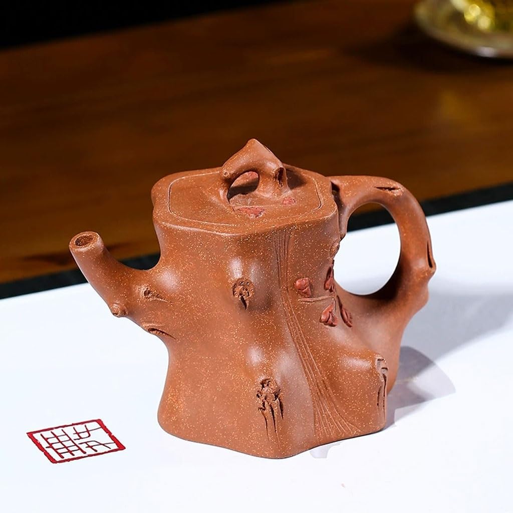 Tetera Infusiones Tetera De Arcilla Púrpura Hecha A Mano Con Pila Ciruelas Creativa For Hostelería Y Regalos, Juego Té Fino Teapot