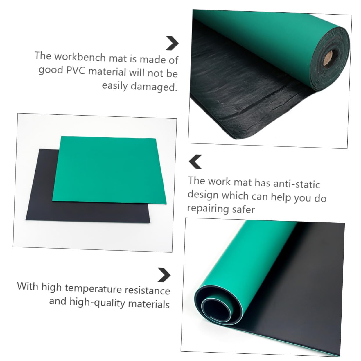 Tappetino Di Riparazione Resistente Al Calore in Pvc Antistatico, Tappetino Per Banco Da Lavoro Multifunzionale 1 Metro x 0,3 Metri, Resistente All’usura Per Elettronica e Saldatura