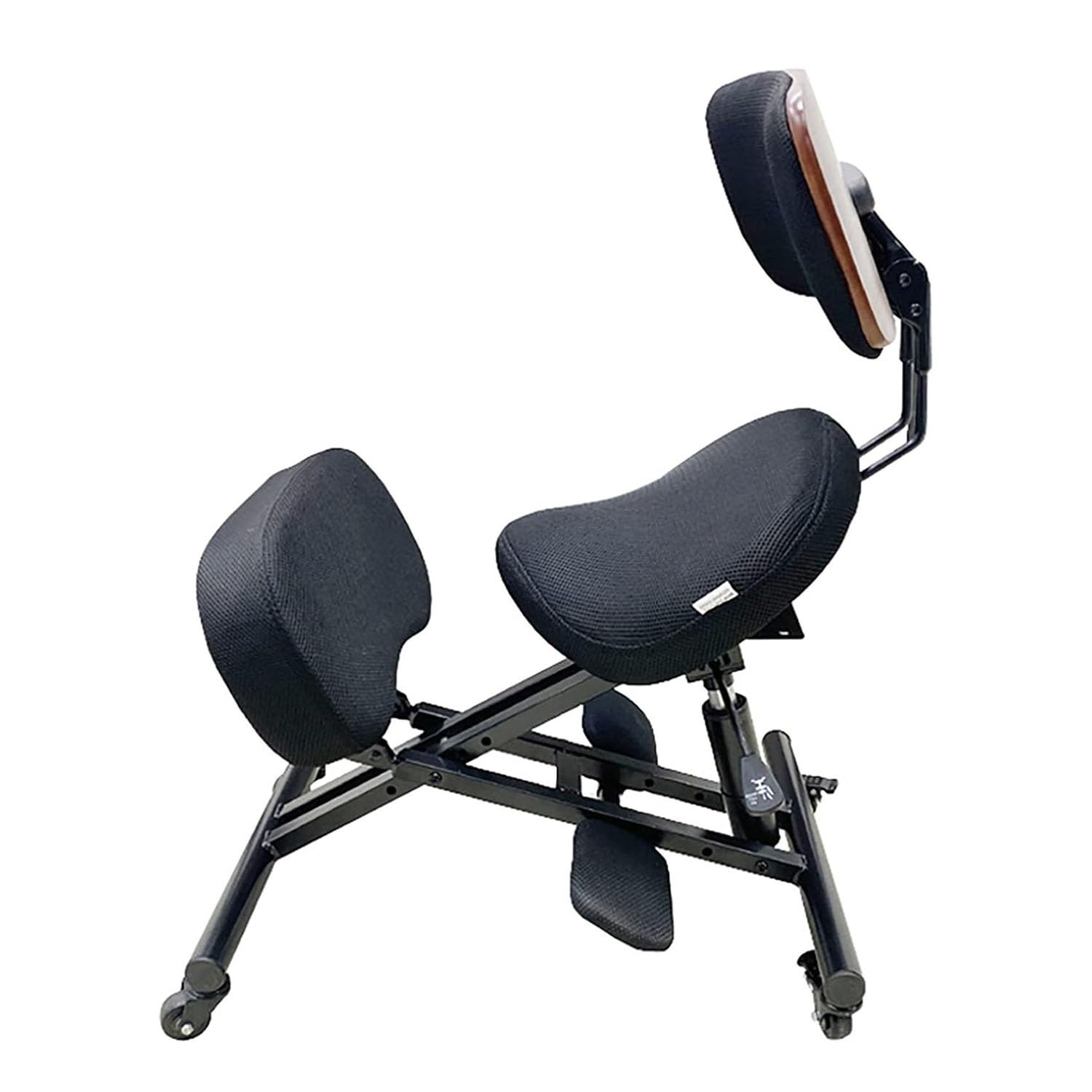 KYOFIS Ergonomic Saddle Chair, Posture Correction Chair Kneeling Chair with Back Support Adjustable Mesh Seat for Home Office