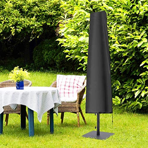 Voarge Parasol beschermhoes, 190 x 30 x 50 cm, PVC-coating met ritssluiting, outdoor afdekking voor parasol, paraplu… - Afbeelding 7