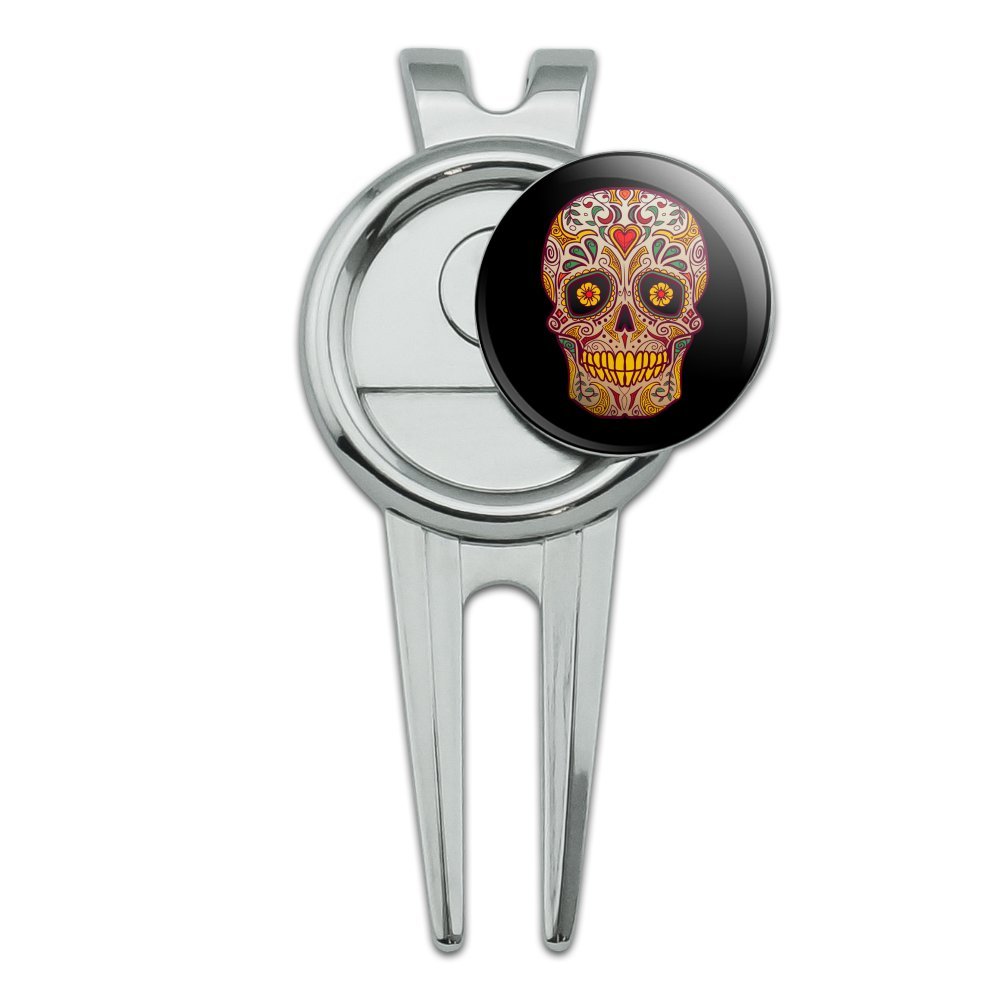 GRAPHICS & MORE Skull Day of The Dead Southwestern Golf Divot Repair Tool and Ball Marker