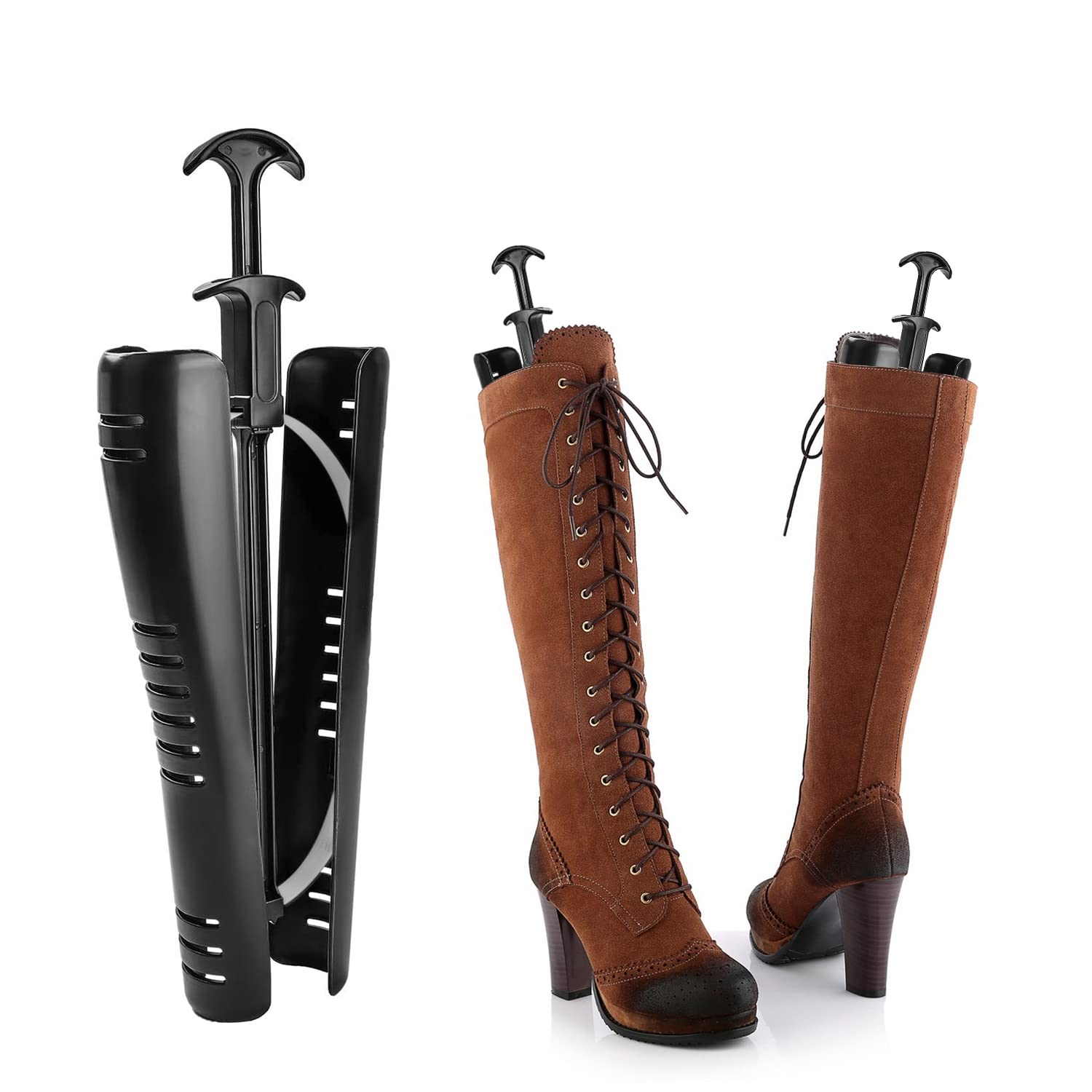 Moldeador de Botas, 1 Par Soporte de Bota Insertos de Formas Herramienta de Apoyo, Negro