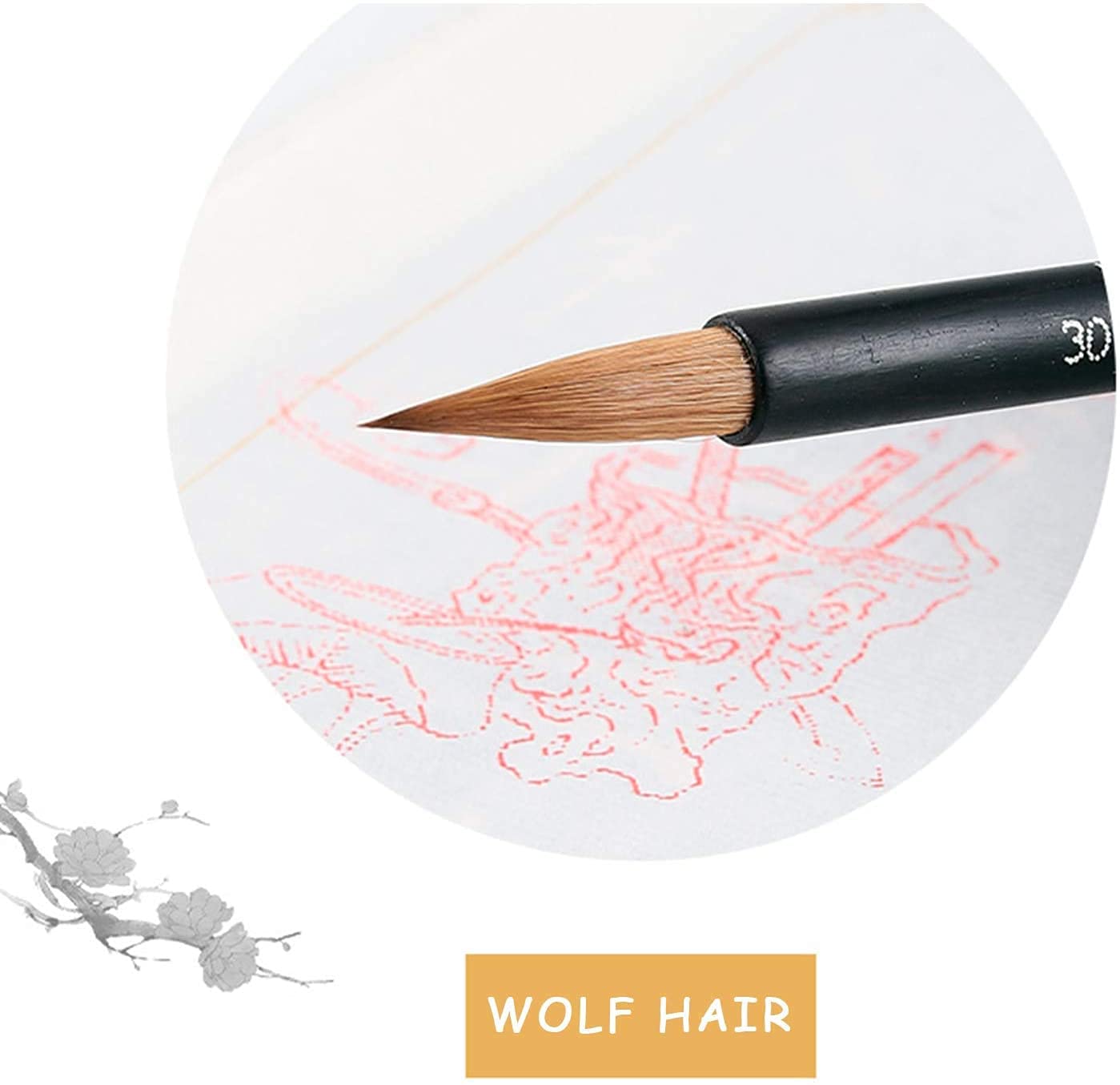Chinesische Kalligrafie-Pinsel Pinselstifte Kalligrafie-Stifte Aquarell-Sumi-Malerei Chinesische Kalligrafie-Pinsel Wolfshaar Schwarzes Sandelholz-Pinsel-Set für professionelle Anfänger beim Schr