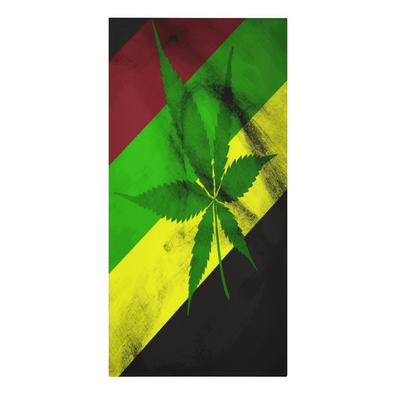 Fekiloot Men's Style Jamaica Flag Leaves Large Beach Towel, Travel Towel For Adults Wo, Pool Towels For Beach, Camping, Swim Pool, Gym, Sports& Yoga 61.4"X30.3"