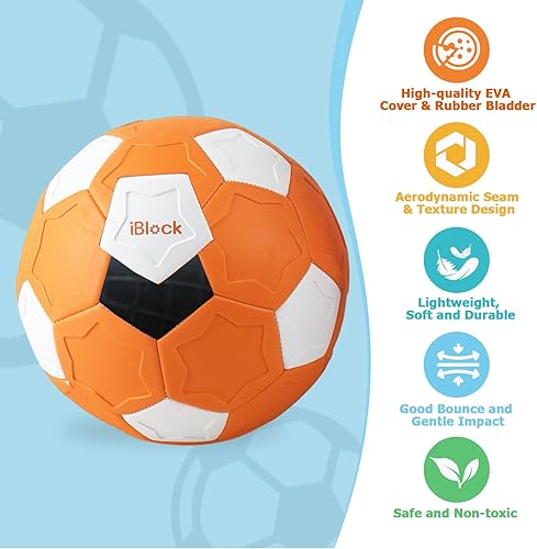 Miniatura 5 de Balón de fútbol Curve para niños tamaño 4, pelota de fútbol suave Swerve para niños y niñas, juegos de actividades en interiores y exteriores, juego