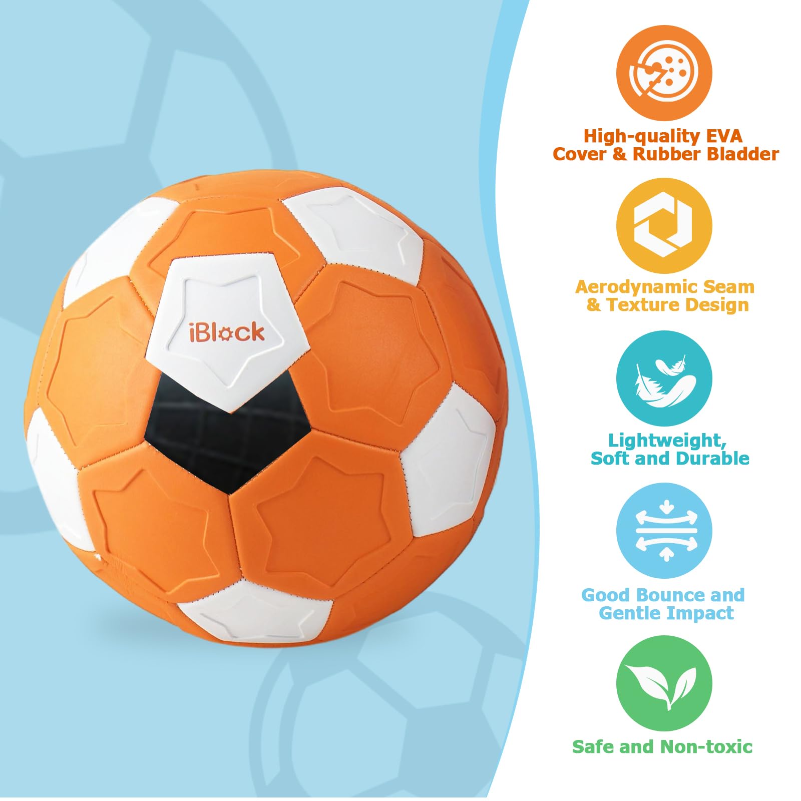 Pallone da Calcio con Pompa e Borsa Rete, Pallone Bambini per