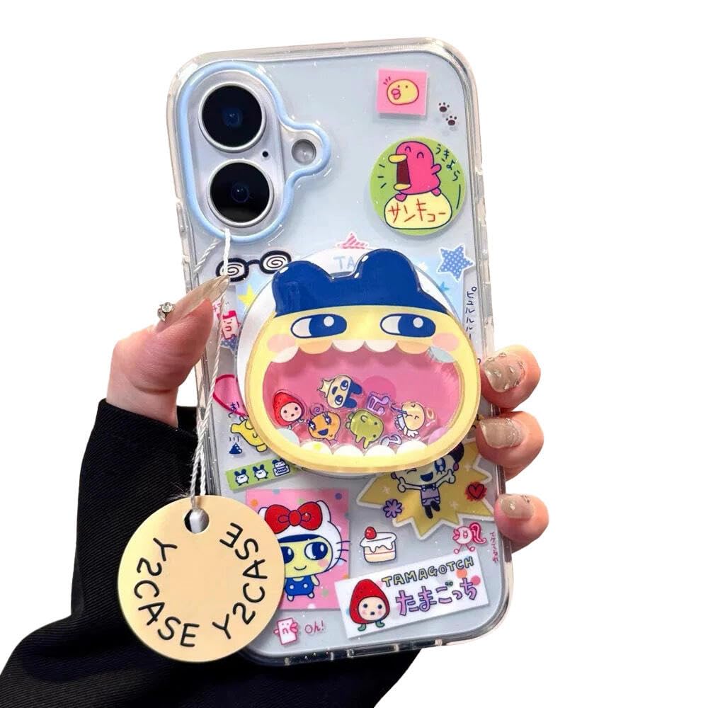 【7日まで値下げ】たまごっち用スマホ #056 Amazon.co.jp: LUCKCOF ケース For iPhone 16 可愛い クリア