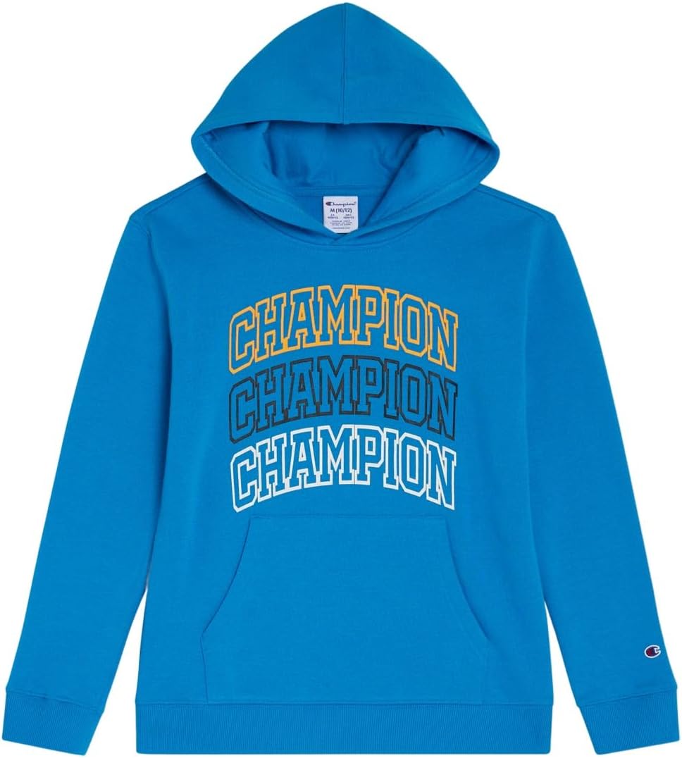 Champion boys Graphic Hoodie Pullover Sweatshirt for Kids With Stylish Embellishments