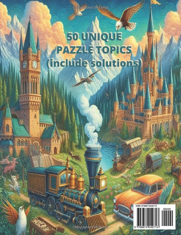Wondrous Word Searches | A Journey Through Timeless Tales, Adventure Awaits, and More | Puzzle book: 50 Unique Puzzle Topics | Awesome Games for Smart ... word games, and brain teasers | Activity book - Image 2