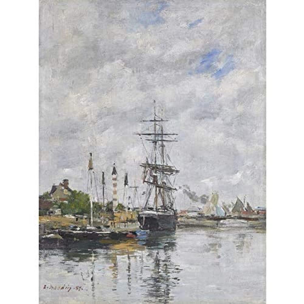 Artery8 Eugene Boudin Le Havre Sailboats In The Port 1883 Painting Art Print Canvas Premium Wall Decor Poster Mural