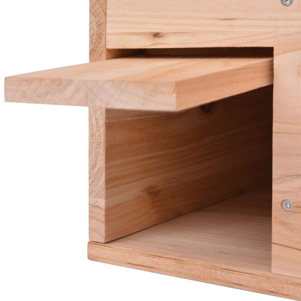 yorten Holz Igelhaus Igelhotel mit Labyrinth-Eingang Solides chinesisches Tannenholz für Igel und andere kleine Tiere 45 x 33 x 22 cm