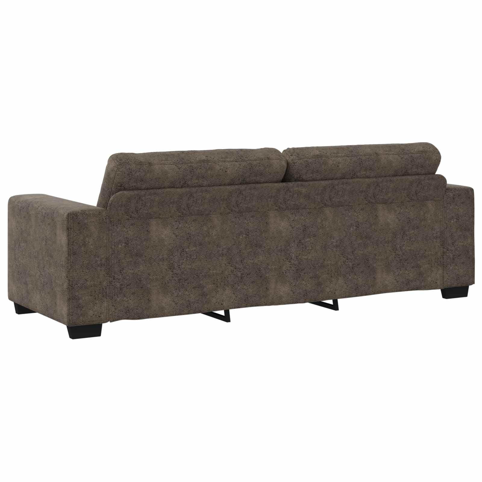 Canapé d'angle 3 places gris foncé 220 cm en cuir synthétique avec fonction couchage et espace de rangement pour une détente confortable dans les intérieurs modernes et classiques