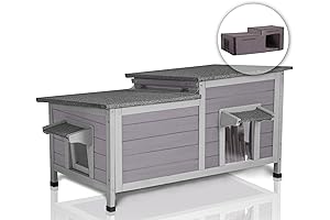 GutInneen Outdoor Insulated Cat House for Feral Cats