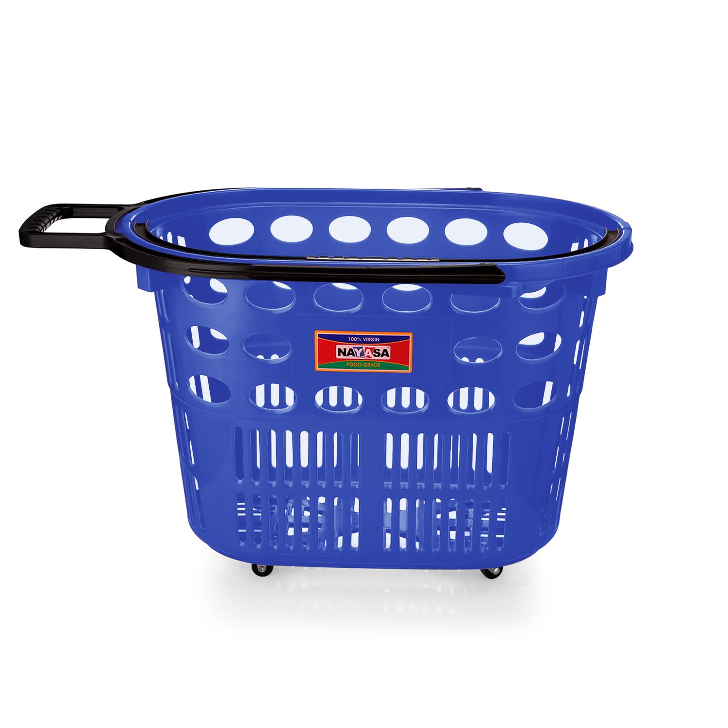 Nayasa Shopping Trolley - Shopping Basket with Wheels_Blue-image-44