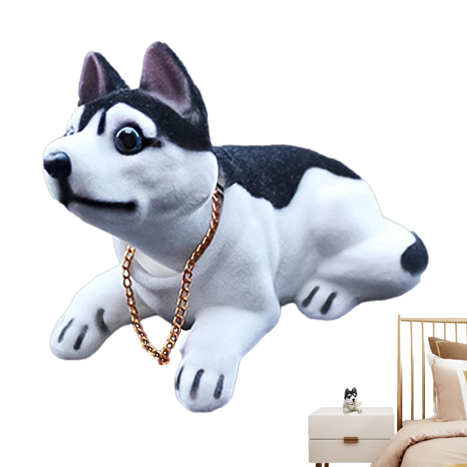Décorations de tableau de bord de voiture Chien - Figurine de chien avec tête secouante - Figurine de tête de bulle - Haute émulation - Décoration de tableau de bord mignon en Décorations de tableau de bord de voiture Chien - Figurine de chien avec tête secouante - Figurine de tête de bulle - Haute émulation - Décoration de tableau de bord mignon en