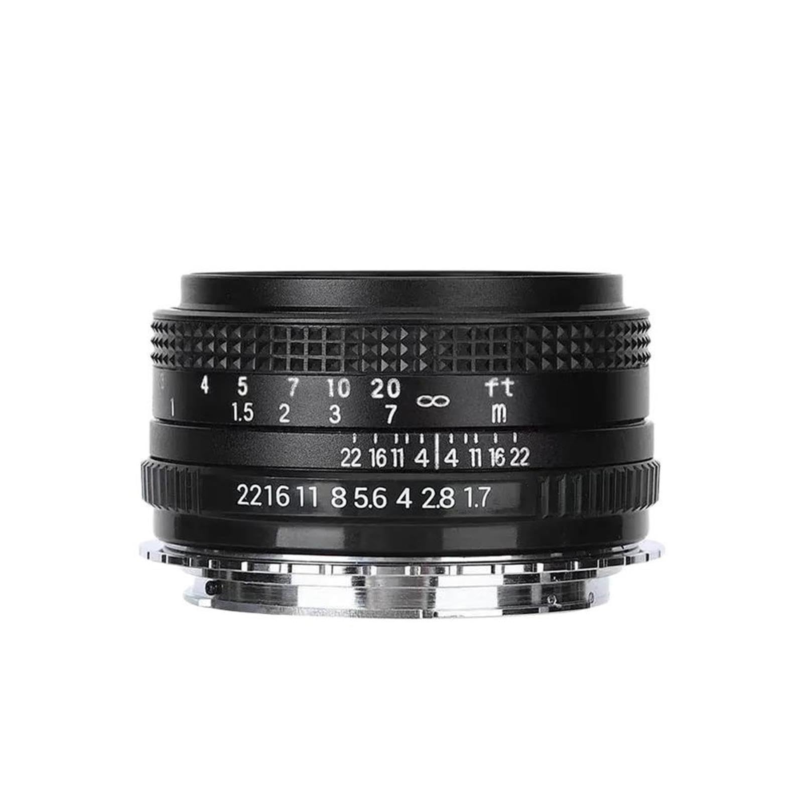 Compatibile con Canon, obiettivo con messa a fuoco manuale F1.7 da 50 mm | Obiettivo a focale fissa full frame da 50 mm F1.7, messa a fuoco manuale, lunghezza focale standard(PK)