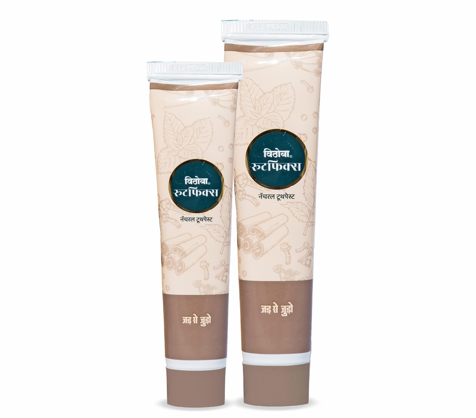 Vithoba Herbal Rootfix Toothpaste | Herbal Tooth Whitner For Oral Health With Natural Herbs | For White Strong Teeth & Refreshing Breath | 150g+80g |