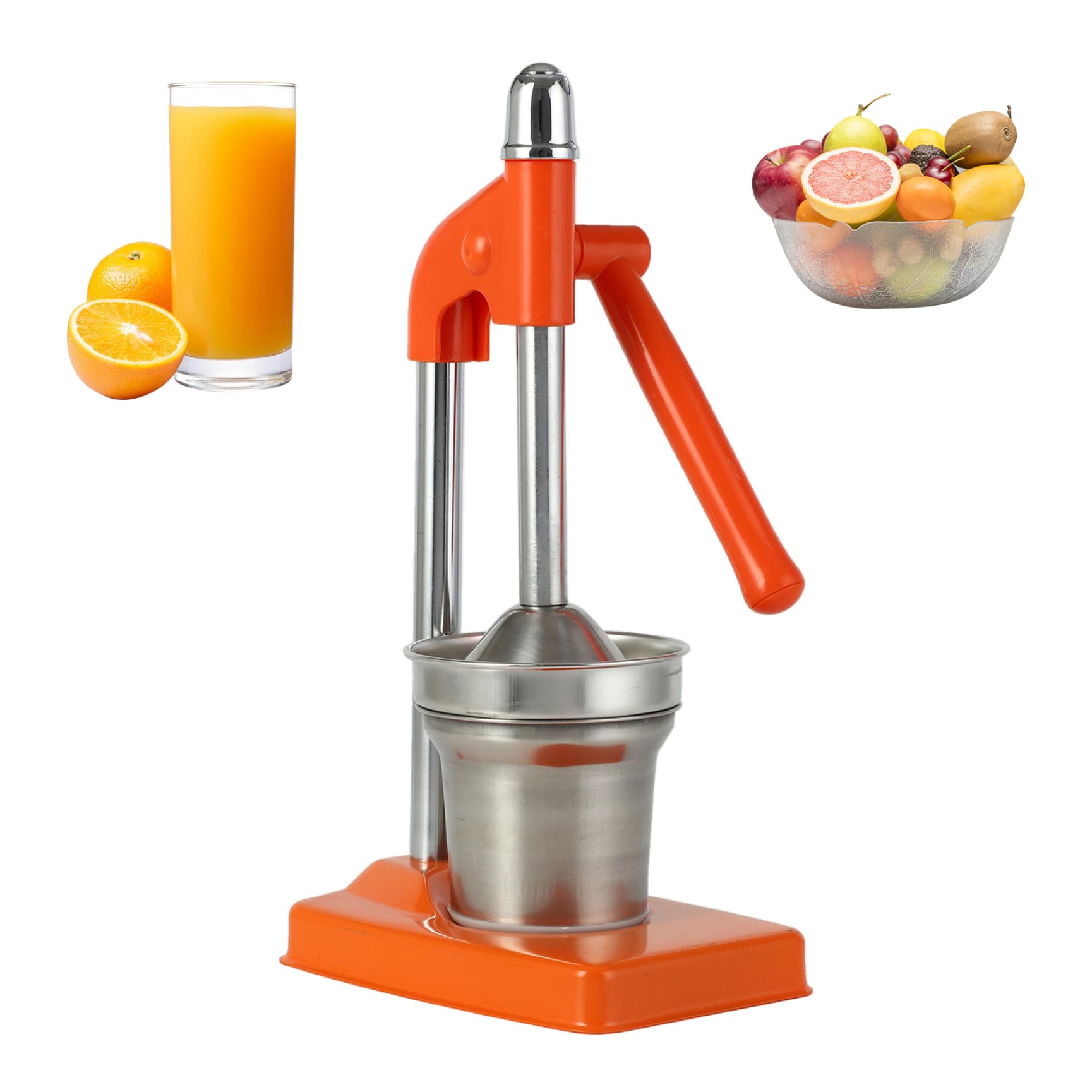 CAKEEYUM Juicer Hand Press Stainless Steel Manual Juicers Effortless Fruit Squeezer for Oranges Citrus Lemon More Hand Juicer Press, Manual, Sque