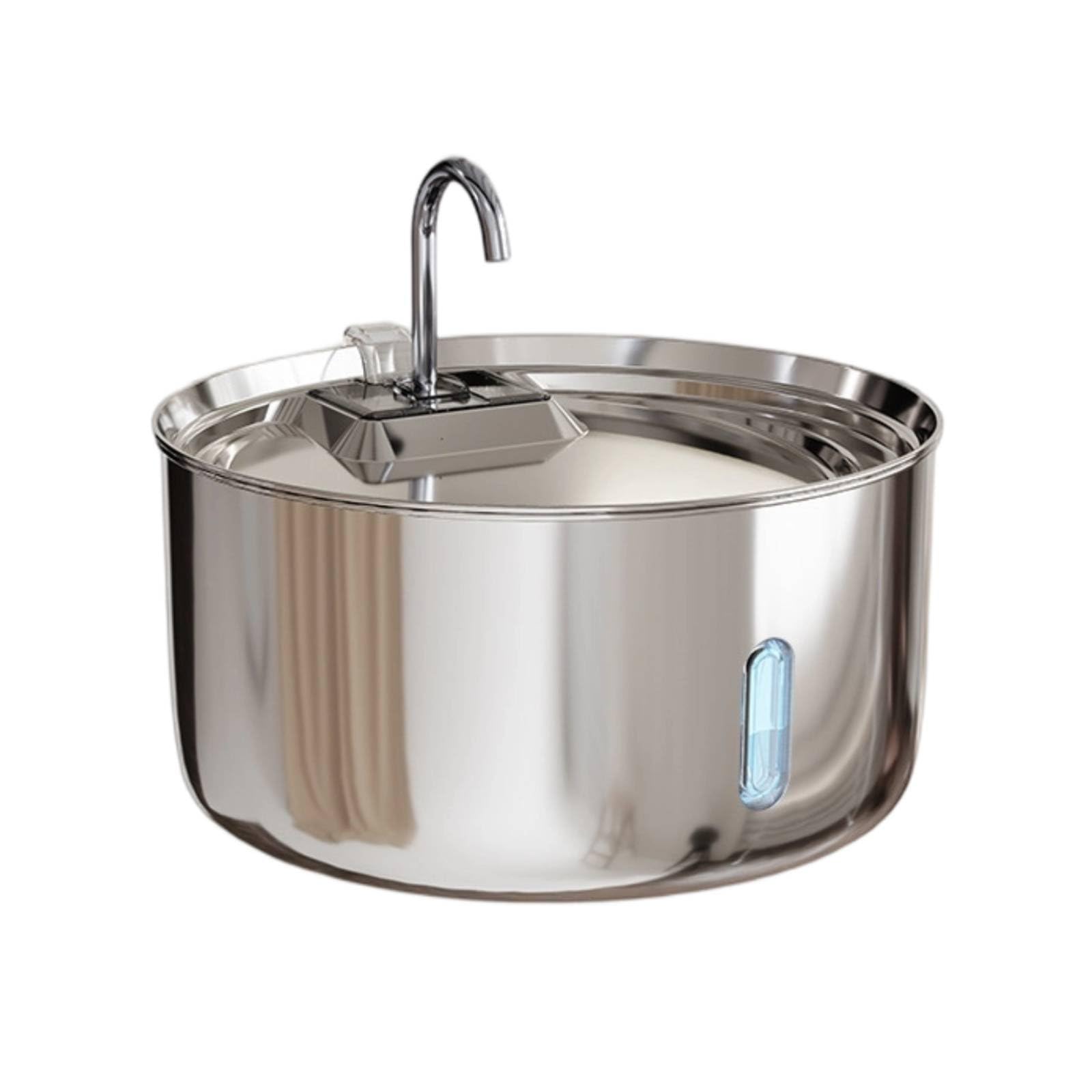 Abbeveratoio Grande da 7 Liters Trattiene Pelo e Polvere Abbeveratoio Automatico in Acciaio Inox Compatibile Beccuccio a T in Acciaio Inox per Cani