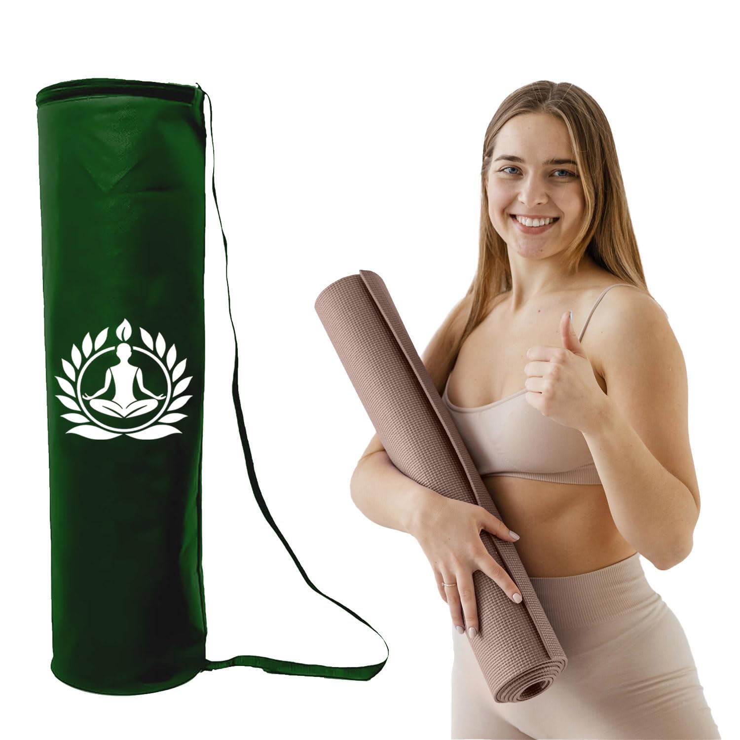 VIBE ACTIVATED Yoga Mat Cover Bag with Shoulder Strap, Washable & Durable Yoga Mat Cover Bag | Travel, Yoga & Gym Shoulder Waterproof Bag, Ideal for Men & Women (Green) (B0DB1M41HZ) Amazon Price History, Amazon Price Tracker