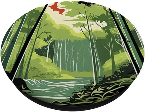 Miniatura 2 de Bamboo Radiance Awakens Vibrant Brilliance Serene Greenery PopSockets Standard PopGrip