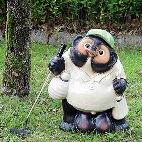 Amazon.co.jp: 信楽焼 ゴルフボール狸（緑色）【ta-0315】 たぬき 陶器