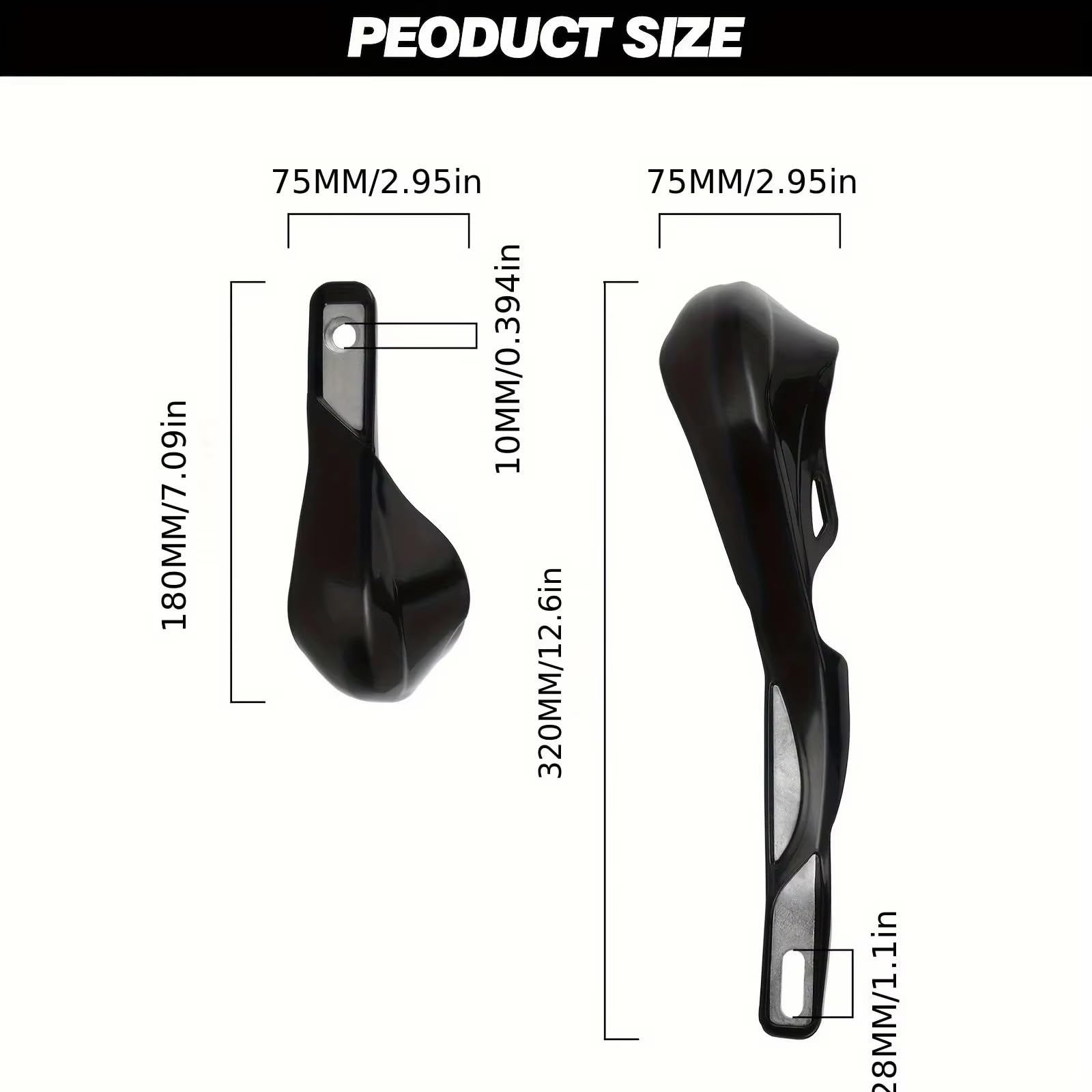 Paramani Moto per Yamaha Tracer 7/Tracer 7 GT, Paramani Antivento Protezione per La Maniglia del Manubrio Paramani per Manubrio Moto,E Red