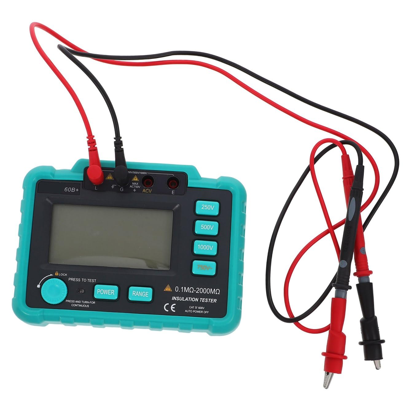 1set Misuratore Di Resistenza Di Isolamento Digitale Vcb Con Retroilluminazione Lcd Tester Elettrico Portatile Alta Precisione e Protezione Da Sovraccarico Per Uso Professionale e