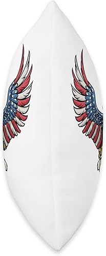 Miniatura 2 de Adler Vogel Eagle American Flag Vulture Falcon Throw Pillow, 16x16, Multicolor