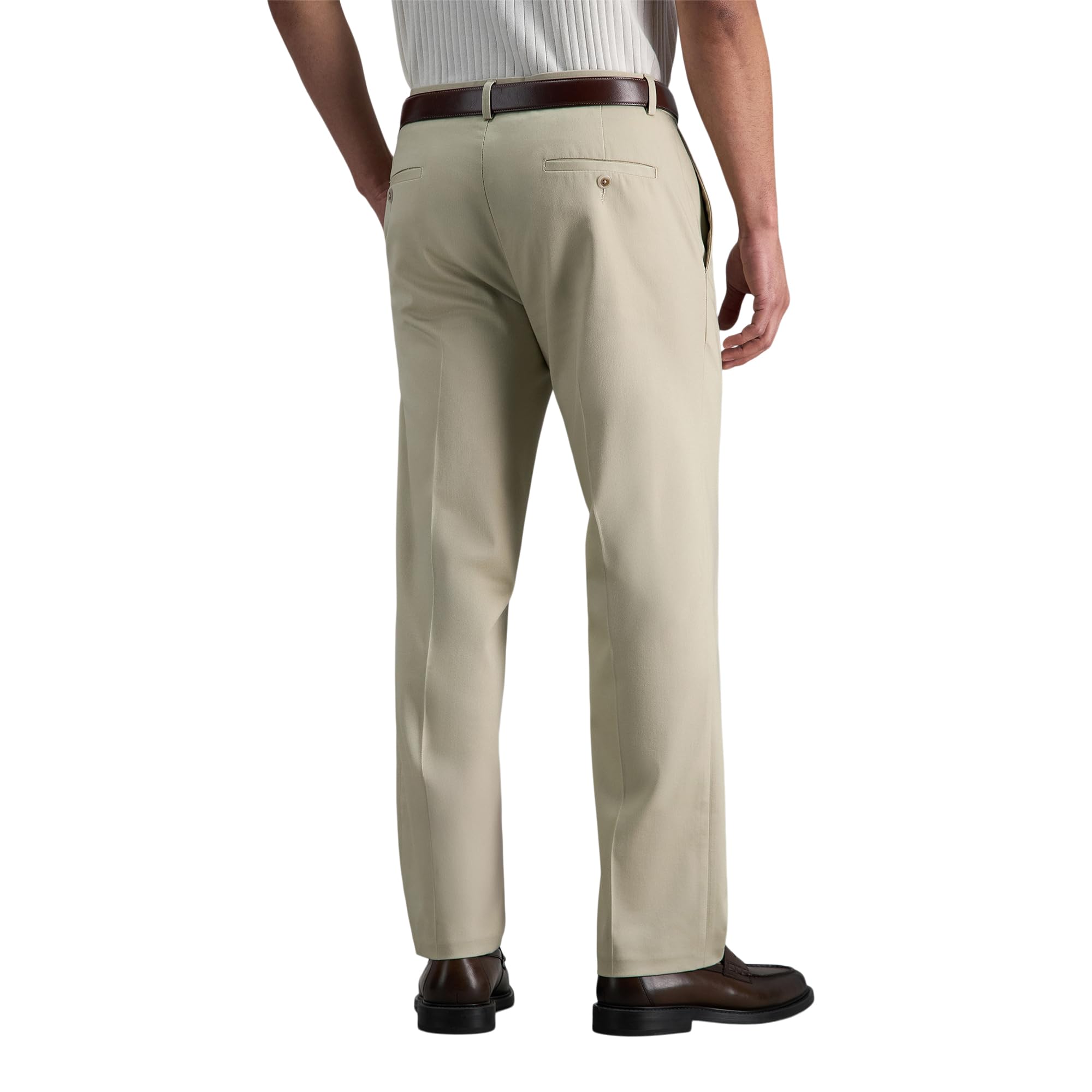 Haggar Premium No Iron Khaki Straight Fit Flat Front Casual Pant - Recto Hombre