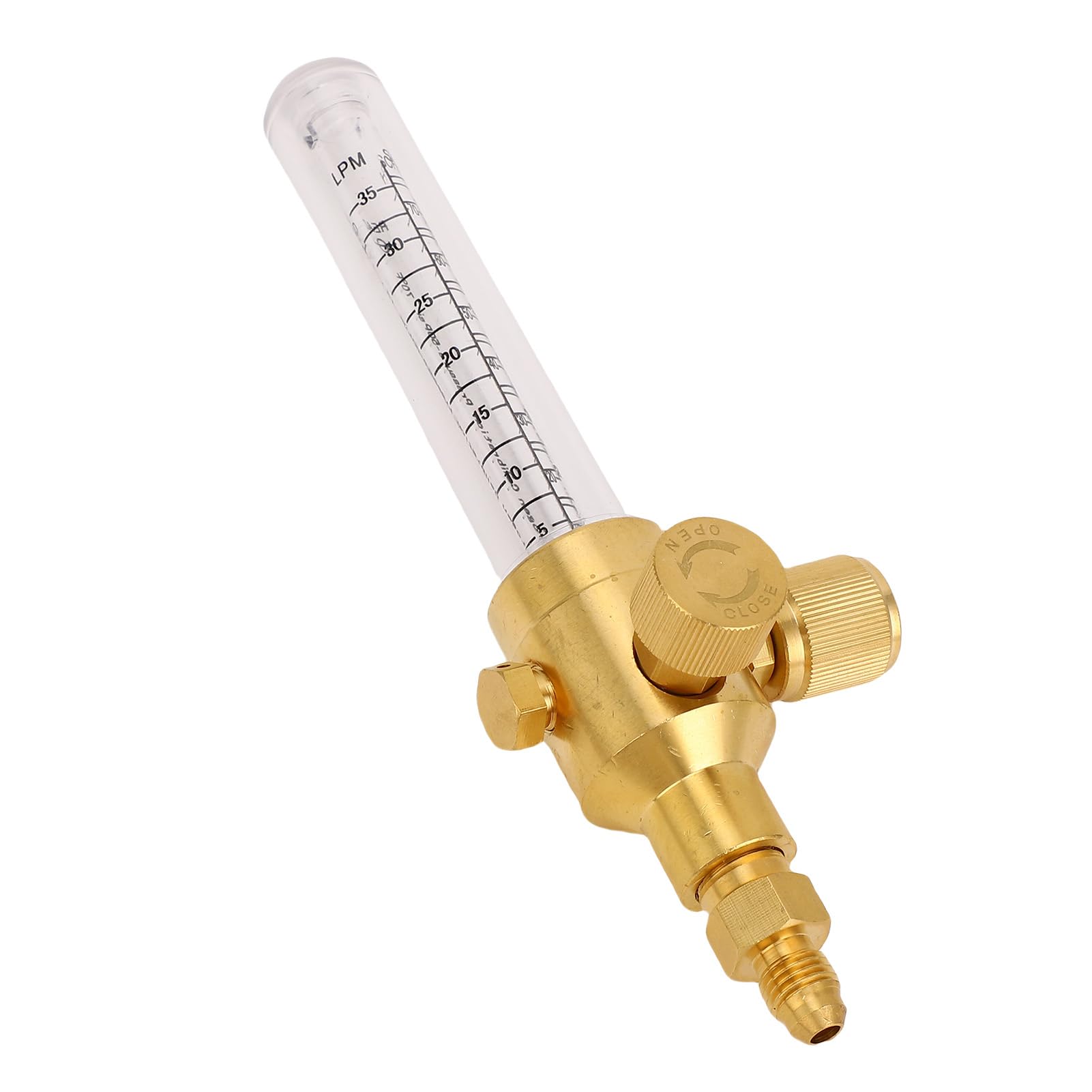 Generic Indicatore di Flusso di Azoto, Misuratore di Portata di Azoto a Doppia Scala Connessione di Ingresso e Uscita Svasata 1/4 Pollici, Flussometro per Brasatura