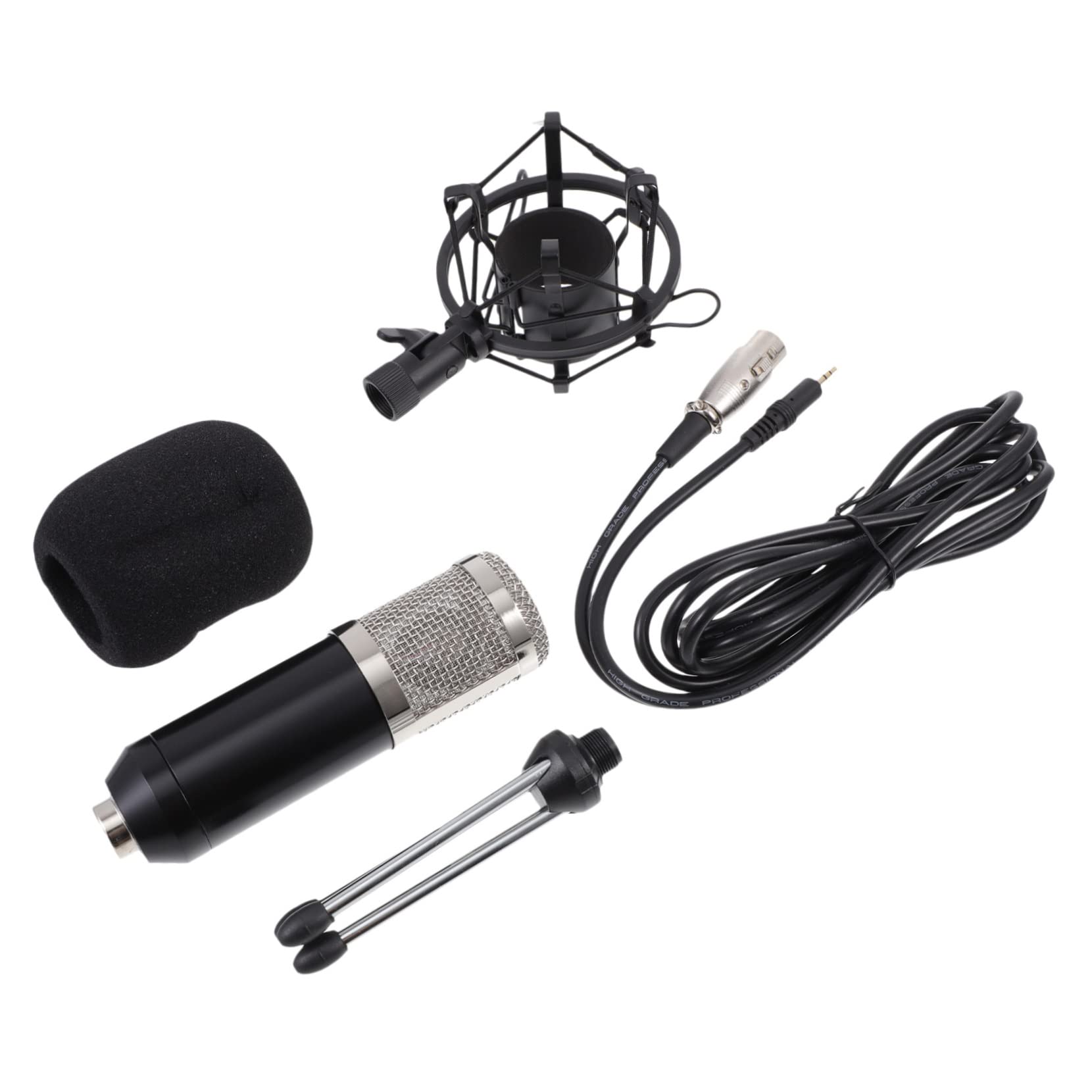 Toyvian 1 zestaw mikrofonów pojemnościowych do nagrywania mikrofonu instrumentów mikrofon wielofunkcyjny mikrofon czat mikrofon do komputera USB KTV mikrofon konferencyjny stop cynku