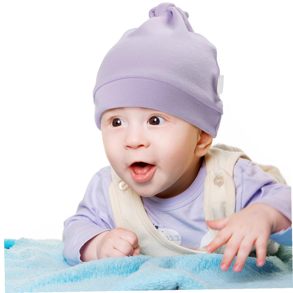 FRCOLOR 3 Sätze Neugeborenen Mützen Unisex Babyhüte Bequeme Knotenmütze Für Jungen Leicht Atmungsaktiv Für Sommer Sonnenschutz 3 Stücke * 3