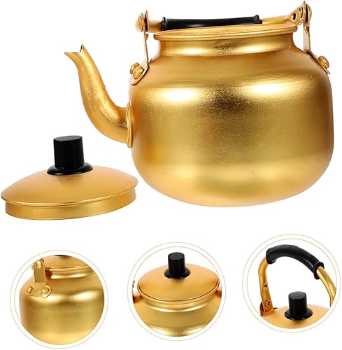 Miniatura 8 de Hemoton Hervidor de agua de cocina hervidor de agua pequeño de aluminio grueso hervidor de té multiusos