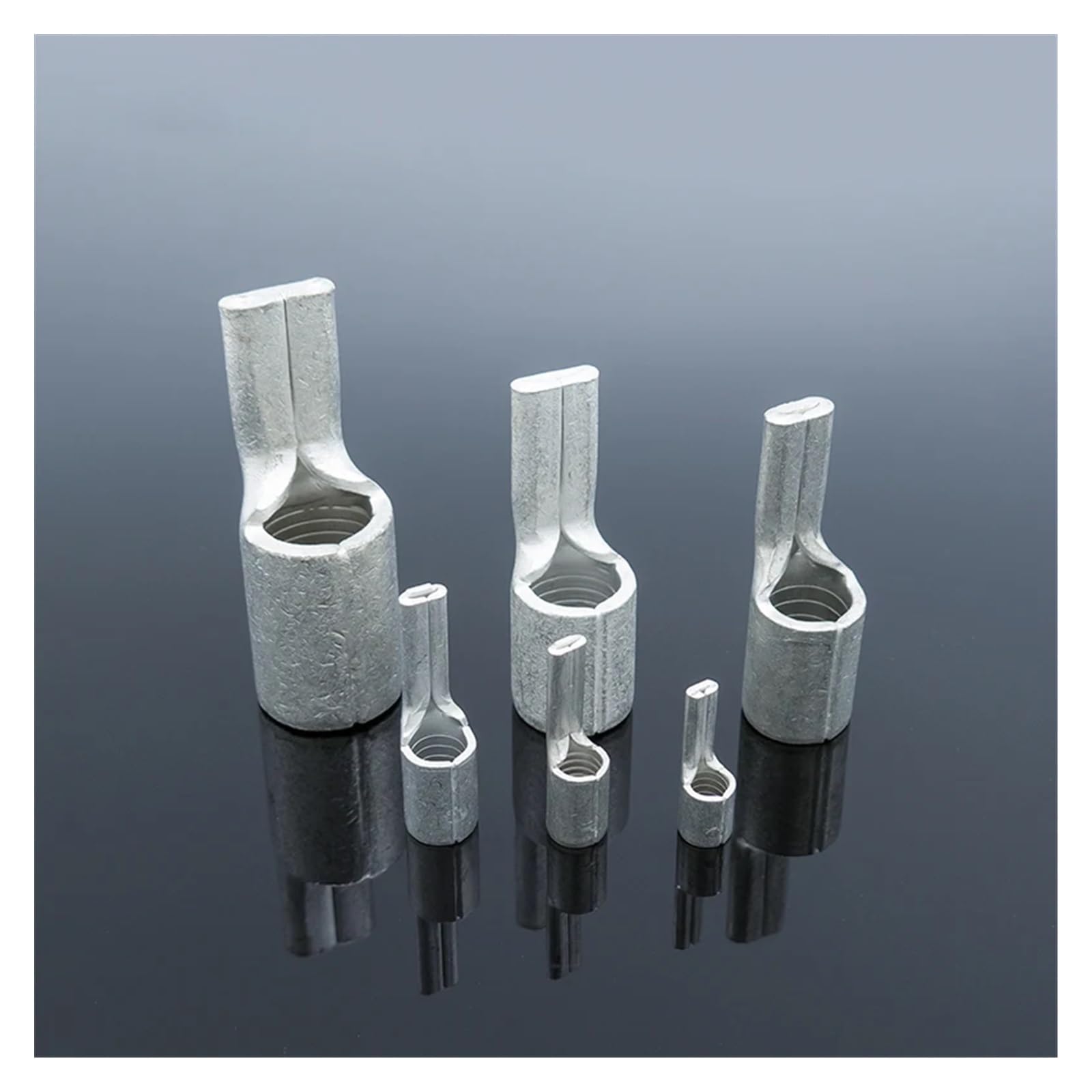POWTAXBJGD Tinned Pure Copper Non Insulated Flat Pin Terminal Naked Needle Crimp Connector Use for 10-150mm2 Electrical Wire(2 PCS PTNB120-34)