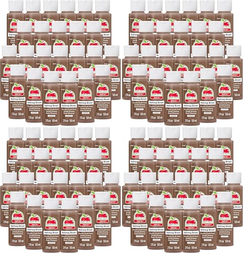Apple Barrel Acrylic Paint in Assorted Colors (2 Ounce), 20521E Nutmeg Brown (Pack of 96)