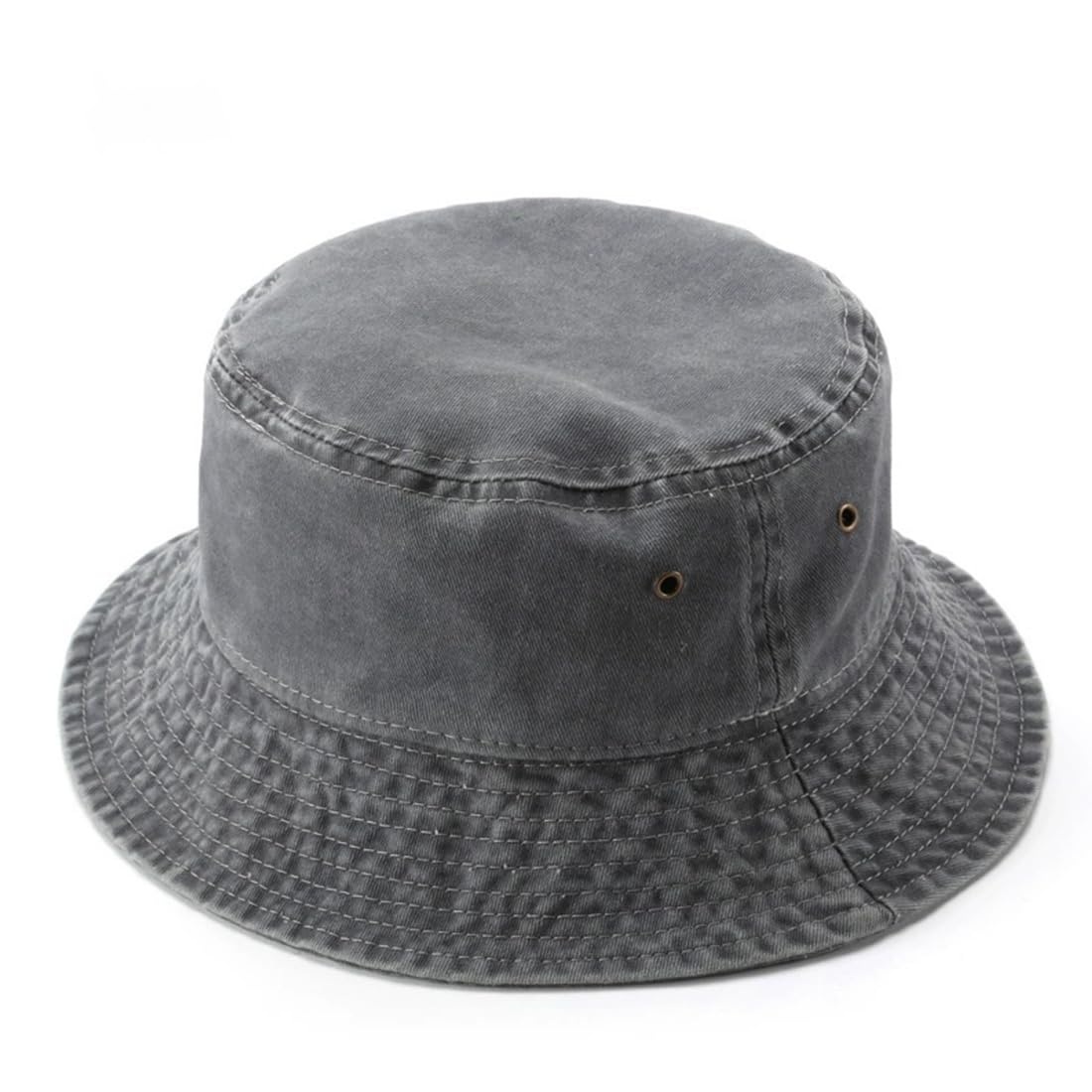 KeepSa Sombrero de Pescador de Mezclilla Color sólido Verano Gorras para el Sol Hombre/Mujer 100% Algodón Plegable Cubo Pescador Sombrero Retro para Verano Playa de Arena Vivac Dar un Paseo