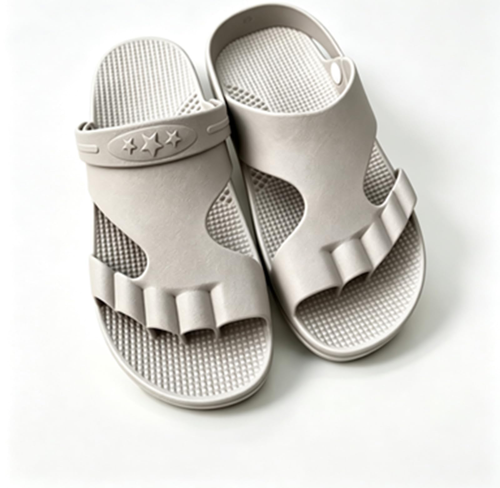 ,B,42~43EU,Zapatillas Separadoras De Dedos De PVC con Plantilla Masaje Y Suela Gruesa, Calzado Doméstico Cómodo para Adultos Mayores, Diseño Ergonómico para Baño Y Descanso Interior