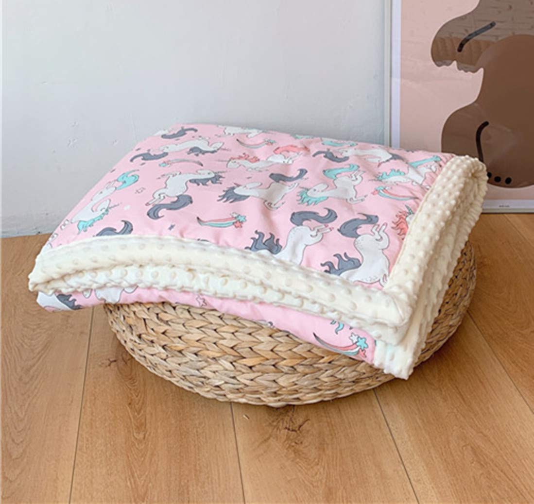 Engrosamiento del Bebé Recién Nacido para Consolar la Manta, TDAH Aplacar la Manta de la Cama Otoño e Invierno Kindergarten Comfort Sleepy Animals Design (Unicornio, 150x200 cm, 1,5 kg)